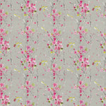 Floral Pink Fabric - Armathwaite Printed Cotton Fabric (By The Metre) Blossom/Sand Voyage Maison