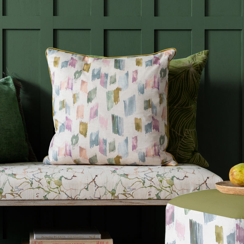 Abstract Green Cushions - Arwen Printed Cushion Cover Meadow Additions