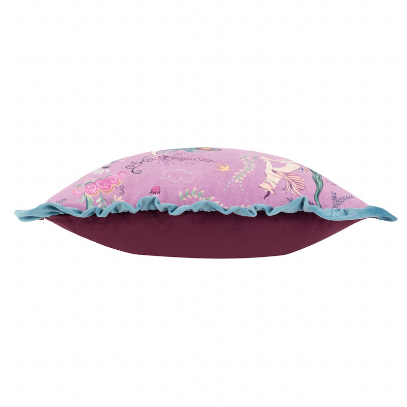 Athena Printed Velvet Cushion Lilac/Mineral