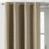 Paoletti Atlantic Twill Woven Eyelet Curtains in Latte