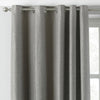 Paoletti Atlantic Twill Woven Eyelet Curtains in Grey