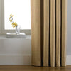 Paoletti Atlantic Twill Woven Eyelet Curtains in Ochre