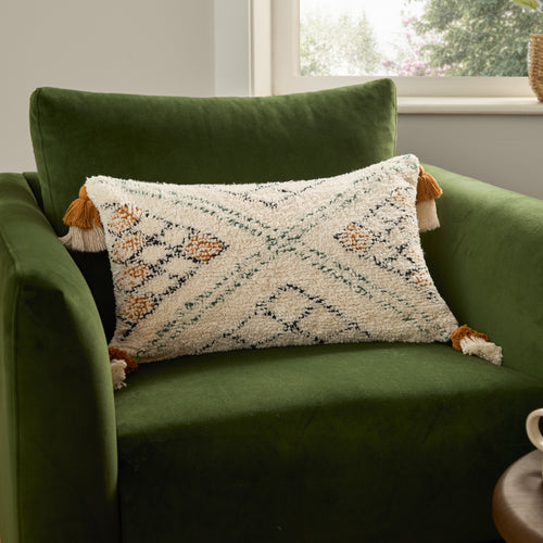 Global Yellow Cushions - Atlas Global Tufted Cushion Cover Ochre Furn