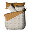 furn. Atlas Global Inspired 100% Cotton Duvet Cover Set in Ochre