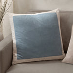 Plain Blue Cushions - Auden Matte Velvet Cushion Cover Dusty Blue Yard