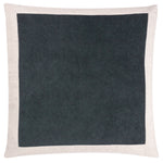 Plain Grey Cushions - Auden Linen Velvet Cushion Cover Flint Grey Yard