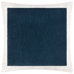 Plain Blue Cushions - Auden Matte Velvet Cushion Cover Indigo Yard