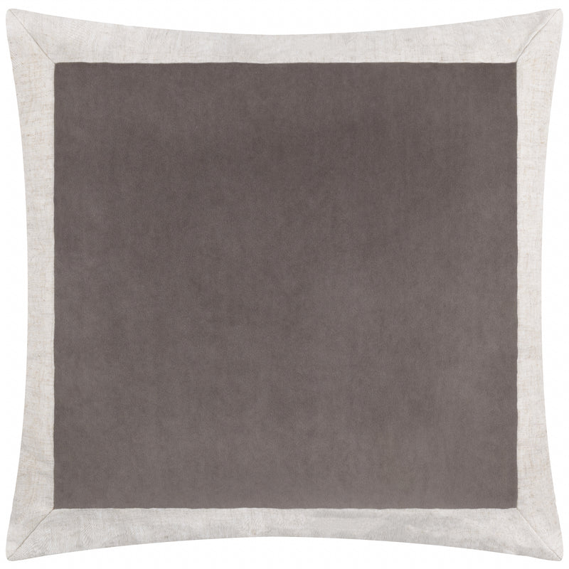 Plain Brown Cushions - Auden Matte Velvet Cushion Cover Taupe Yard