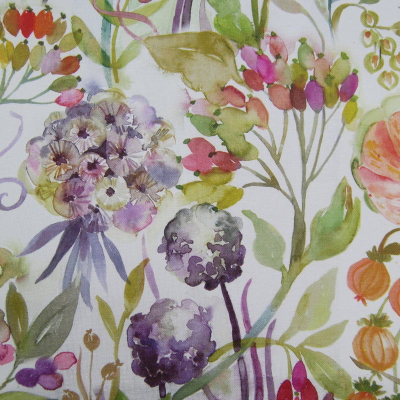 Autumn Floral Printed Fabric Sample Swatch Cream