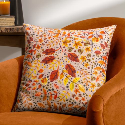 Wylder Autumn Walk Cushion Cover in Rust