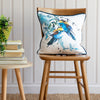 Animal Blue Cushions - Avalon Printed Cushion Cover Azure Darren Woodhead