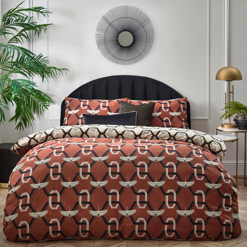 furn. Avalon Duvet Cover Set in Brick