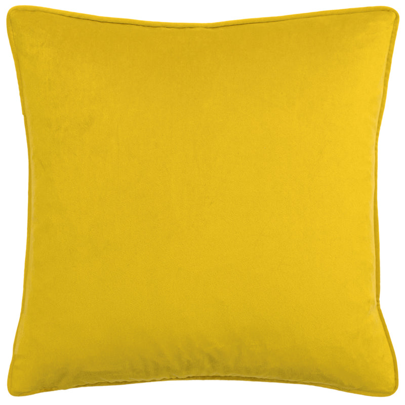 Paoletti Avenue Velvet Jacquard Cushion Cover in Ochre