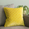 Paoletti Avenue Velvet Jacquard Cushion Cover in Ochre