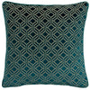 Paoletti Avenue Velvet Jacquard Cushion Cover in Teal