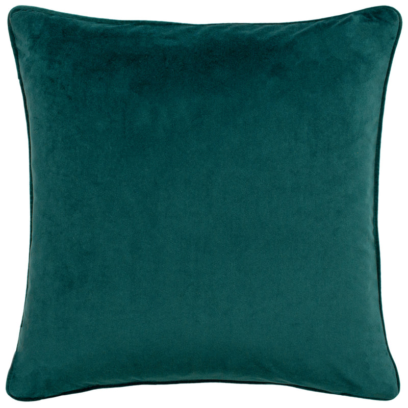 Paoletti Avenue Velvet Jacquard Cushion Cover in Teal