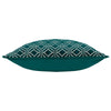 Paoletti Avenue Velvet Jacquard Cushion Cover in Teal