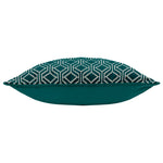 Paoletti Avenue Velvet Jacquard Cushion Cover in Teal