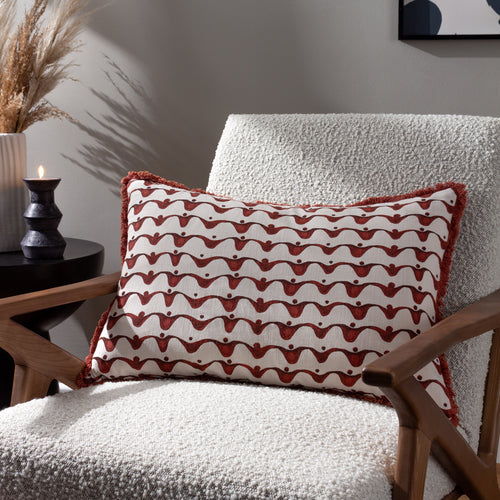 Hoem Avery Cushion Cover in Chestnut Red