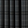 Paoletti Aviemore Tartan Faux Wool Eyelet Curtains in Grey