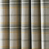 Paoletti Aviemore Tartan Faux Wool Eyelet Curtains in Ochre