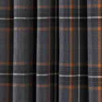 Paoletti Aviemore Tartan Faux Wool Eyelet Curtains in Rust