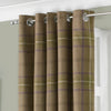 Paoletti Aviemore Tartan Faux Wool Eyelet Curtains in Thistle