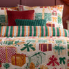  Green Bedding  - All Wrapped Up Reversible Printed Duvet Cover Set Emerald/Red furn.