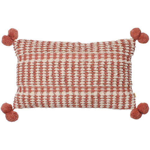 furn. Ayaan Pom-Pom Cushion Cover in Brick