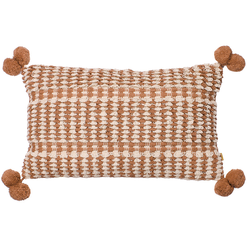 furn. Ayaan Pom-Pom Cushion Cover in Cinnamon