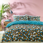 furn. Ayanna Leopard Print Duvet Cover Set in Teal