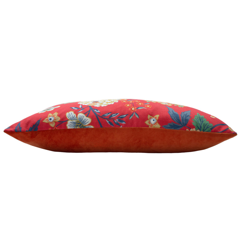 furn. Azalea Floral Cushion Cover in Red