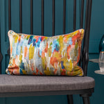 Abstract Multi Cushions - Azima Printed Velvet Cushion Cover Citrine Voyage Maison