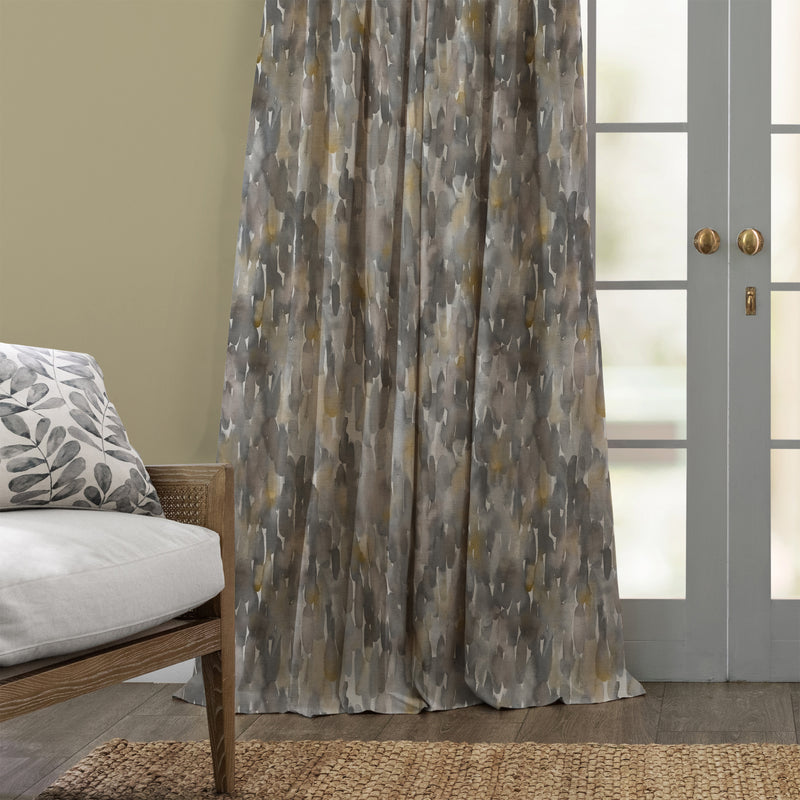 Abstract Grey Fabric - Azima Printed Velvet Fabric Bamboo Voyage Maison