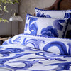 Abstract Blue Bedding - Azzurro Printed Cotton Pillowcase Pair Blue Paoletti