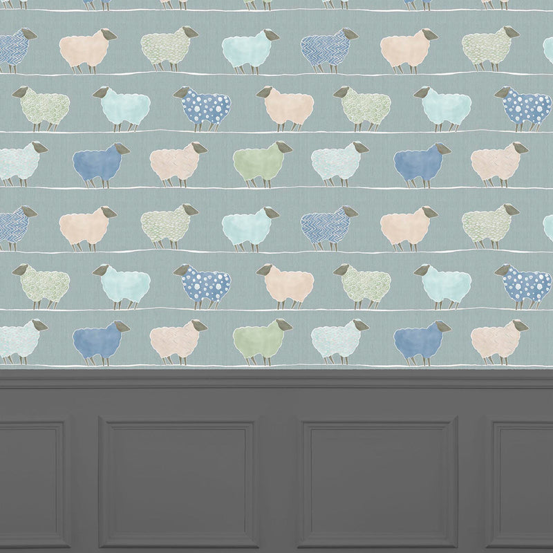 Voyage Maison Baarry 1.4m Wide Width Wallpaper in Cornflower