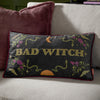  Black Cushions - Bad Witch Embroidered Velvet Cushion Cover Black Magic Furn