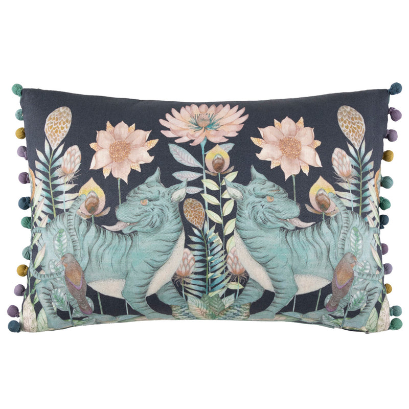 Animal Blue Cushions - Baghdev Printed Cushion Cover Midnight Voyage Maison