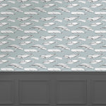 Voyage Maison Balaenae 1.4m Wide Width Wallpaper in Duck Egg