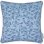 Abstract Blue Cushions - Balaya Printed Piped Feather Filled Cushion Cobalt Voyage Maison