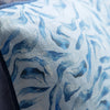 Abstract Blue Cushions - Balaya Printed Piped Feather Filled Cushion Cobalt Voyage Maison