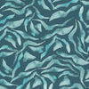 Abstract Blue Fabric - Balaya Printed Cotton Fabric (By The Metre) Teal Voyage Maison