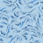 Abstract Blue Wallpaper - Balaya  1.4m Wide Width Wallpaper (By The Metre) Cobalt Voyage Maison