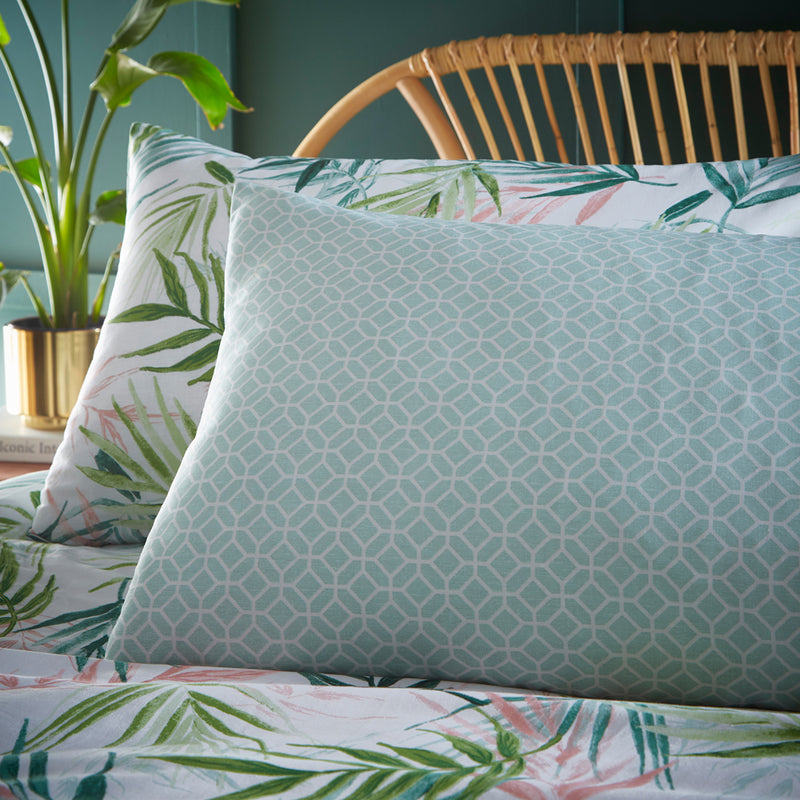 furn. Bali Palm Botanical Duvet Cover Set in Green