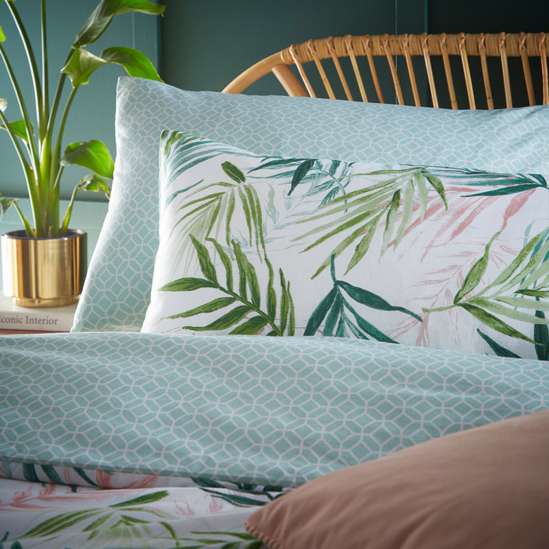 furn. Bali Palm Botanical Duvet Cover Set in Green