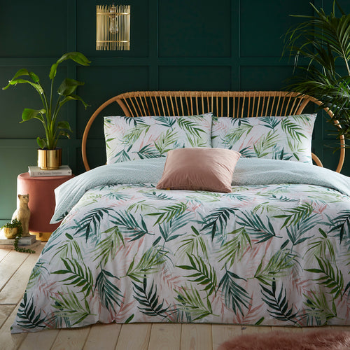 furn. Bali Palm Botanical Duvet Cover Set in Green