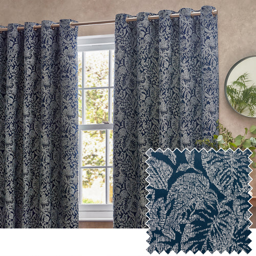 Wylder Bali Eyelet Curtains in Midnight