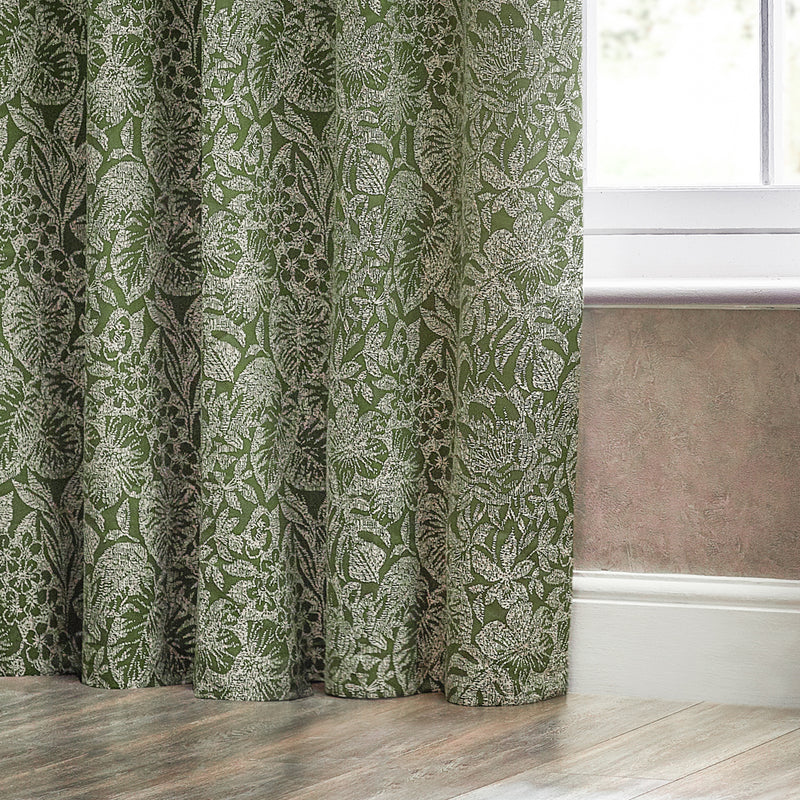 Wylder Bali Eyelet Curtains in Olive