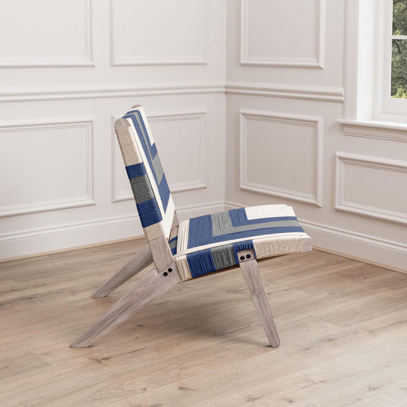 Voyage Maison Ballari Woven Chair in Blue