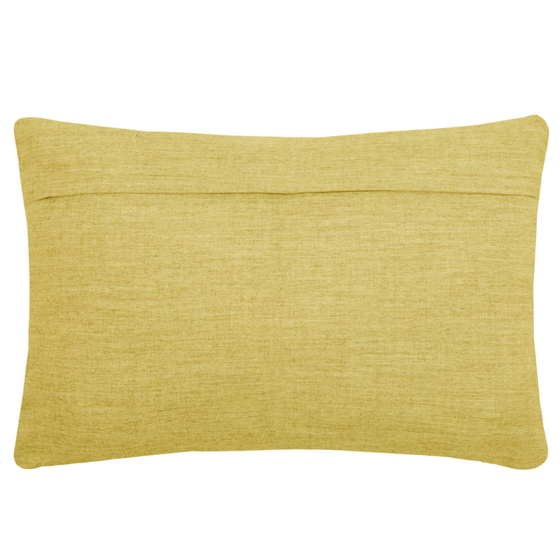 Floral Yellow Cushions - Bamboo Embroidered Cushion Cover Mustard Additions